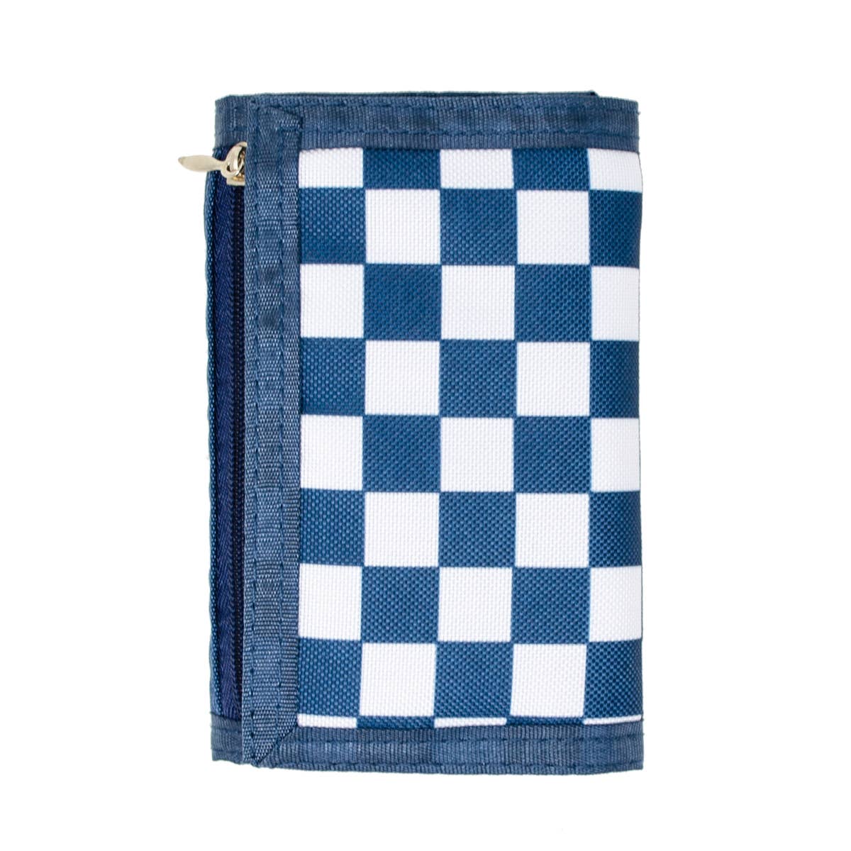 Boys Velcro Blue Checkered Wallet