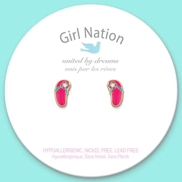 Flip to the Flop Cutie Stud Earrings