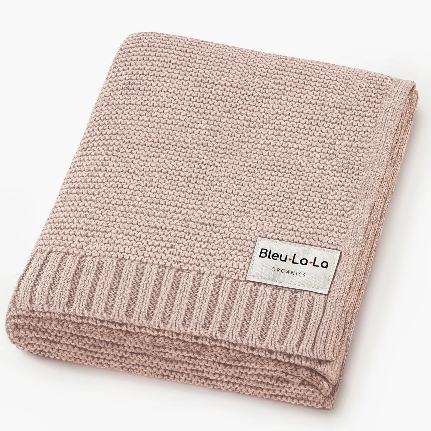 Blush Pink 100% Organic Luxury Cotton Swaddle Receiving Baby Blanket