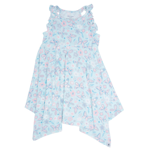 Butterfly Aqua- Emma's Racerback Dress