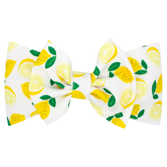 Lemon Soft Rippled-Texture Wide Girls Baby Band