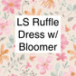 L/S Ruffle Dress W/Bloomer - Marin