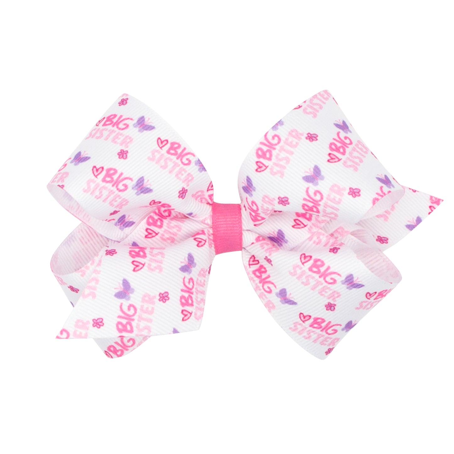 Big Sister Butterfly Printed Grosgrain Hair Bow