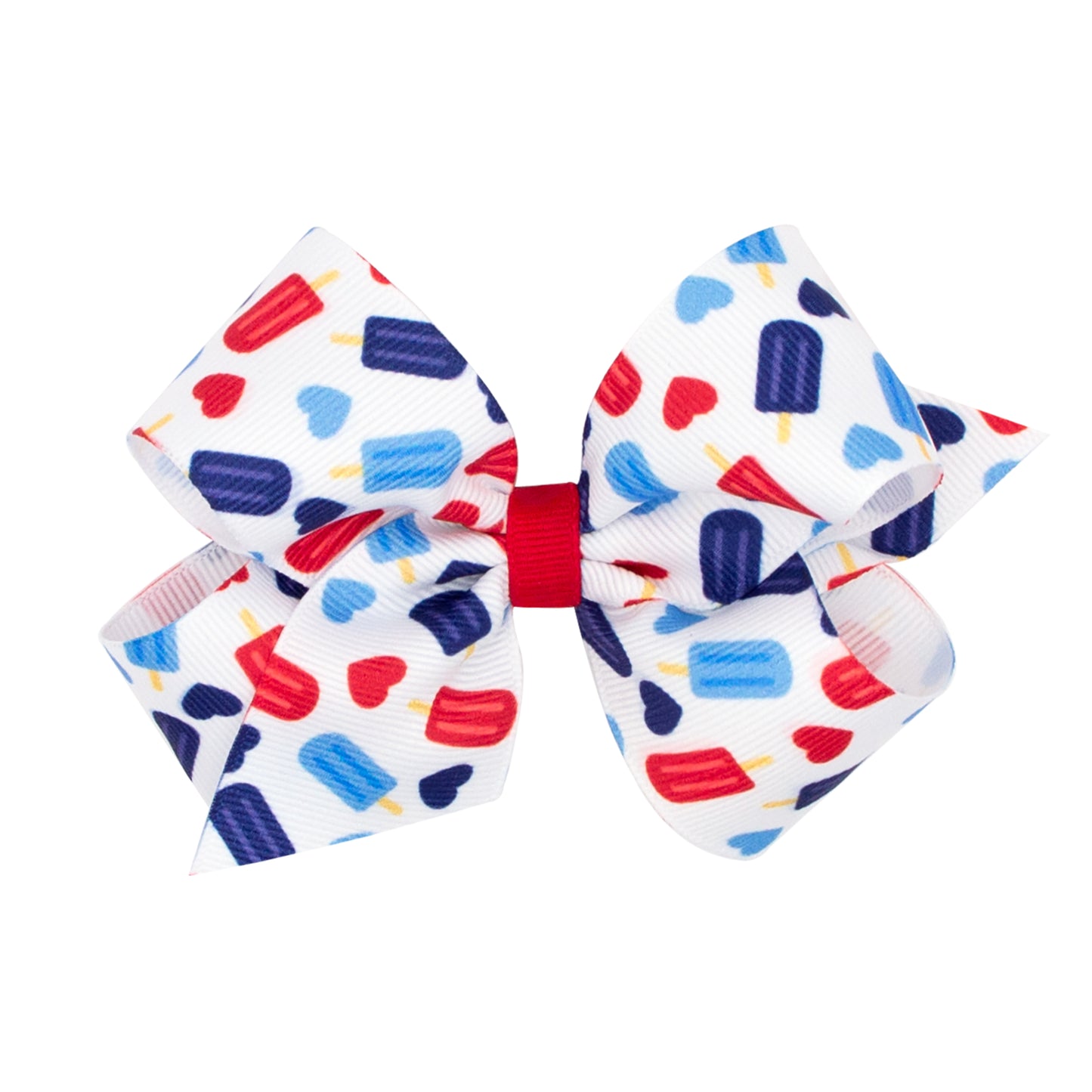 Popsicle Patriotic Printed Grosgrain Hair Bow