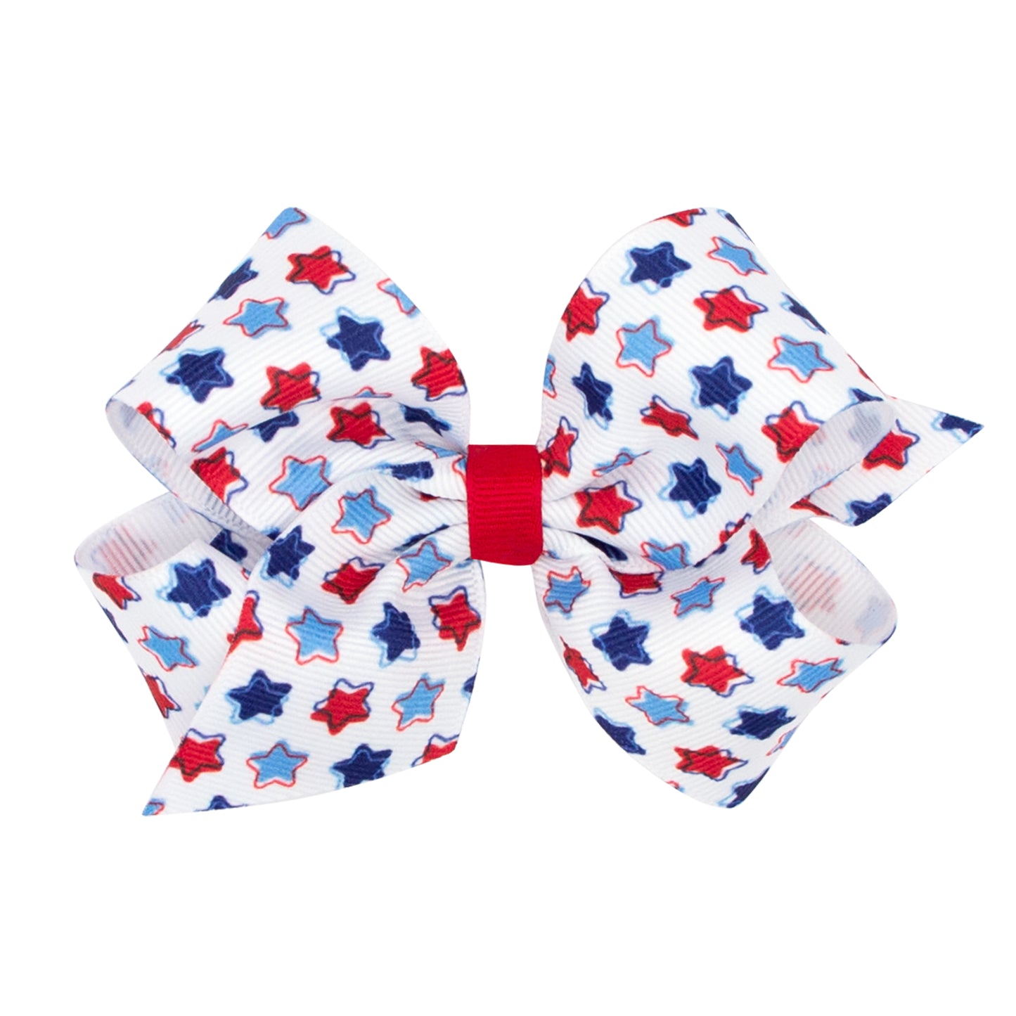 Star Patriotic Printed Grosgrain Hair Bow