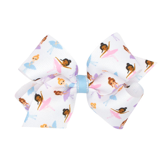 Dancer Printed Grosgrain Hair Bow