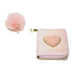 Pink Shiny Heart Patch Wallet