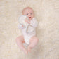 Organic Bamboo Baby Washcloths by Comfy Cubs: Blush Trim