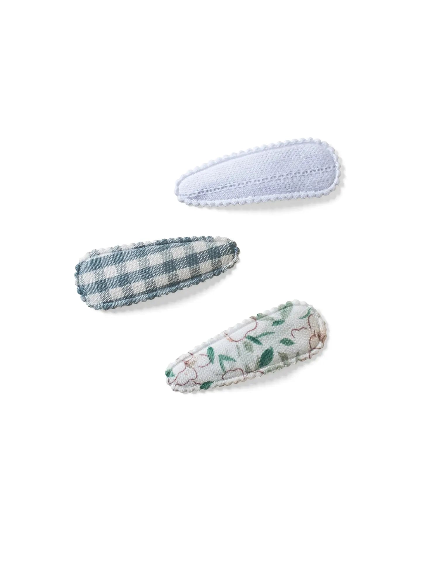 Kendi Baby Hair Clips 3 Pack - Navy Gingham