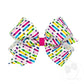 Crayons Medium Back to School Print Grosgrain Hair Bow