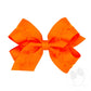 Orange Medium Grosgrain Hair Bow with Ric-Rac Trim