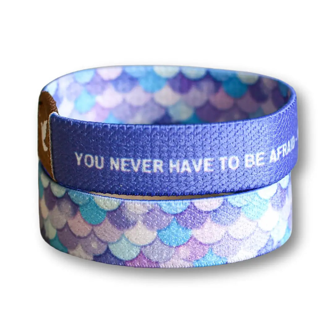 Never Afraid Mermaid Print Kids Truthband