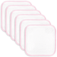 Organic Bamboo Baby Washcloths by Comfy Cubs: Blush Trim