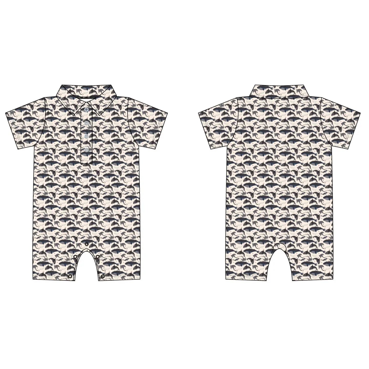 A Whale of A Tale- Polo Romper