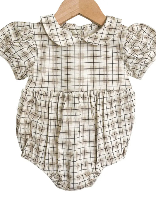 Peterpan Bubble | Neutral Plaid