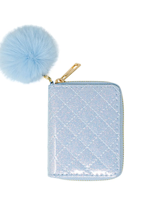 Sky Blue Sparkle Quilted Wallet