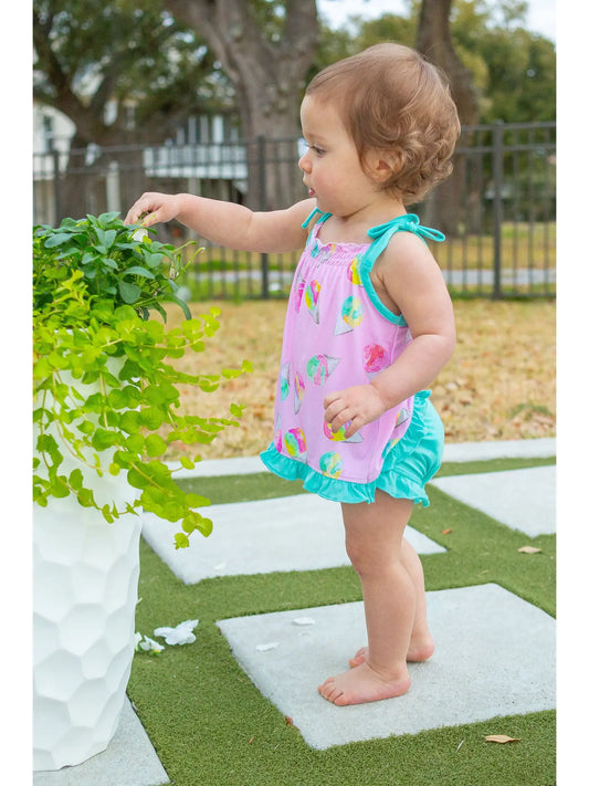 Pink Snowcones Ruffle Swing Set