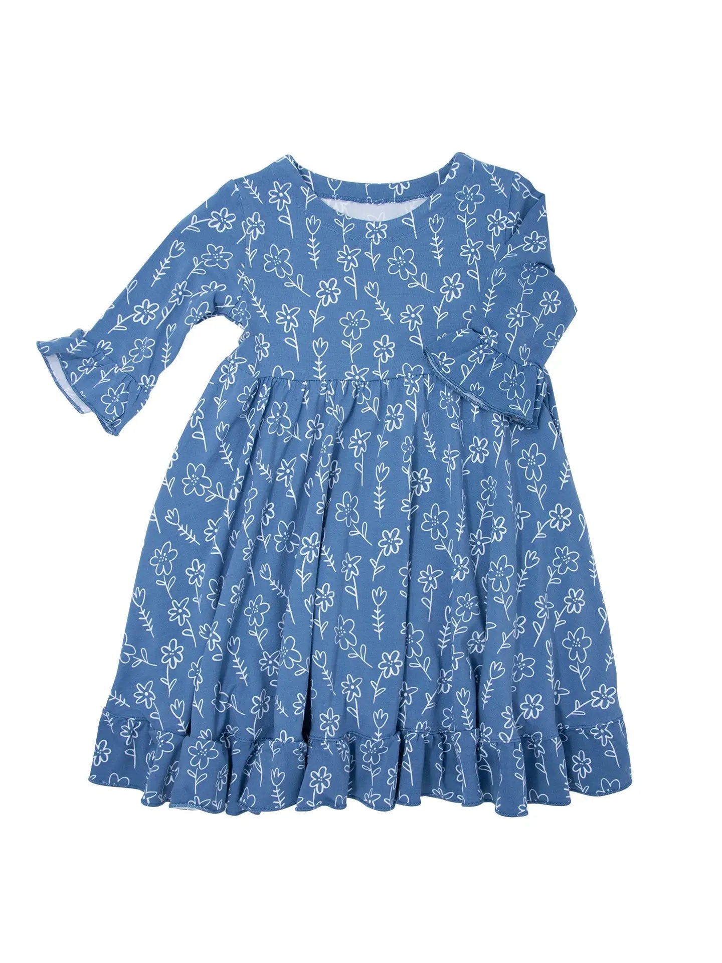 Southern Sweetheart Dress - Blue Doodle