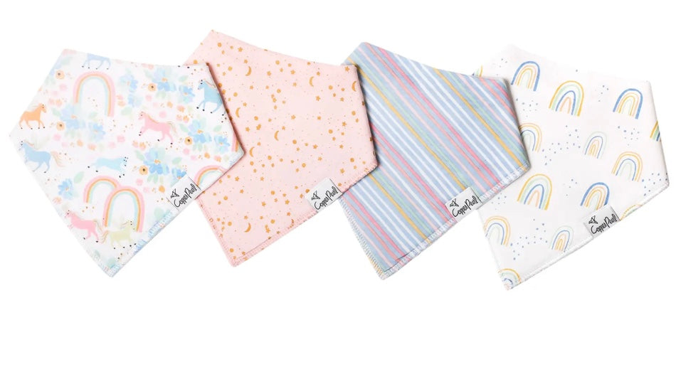 Whimsy Baby Bandana Bib Set (4-pack)