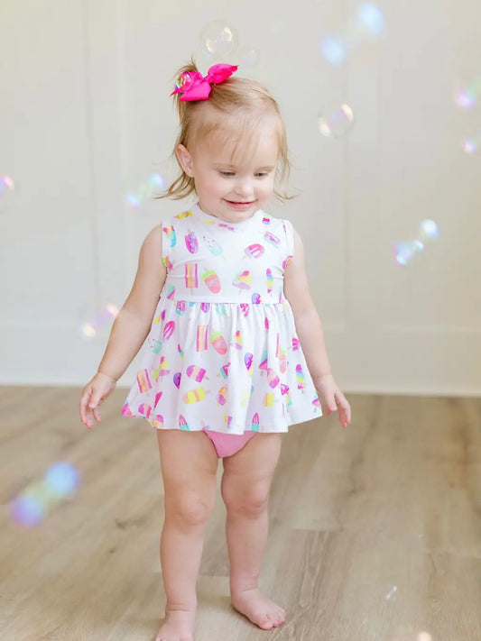 Popsicle Sleeveless Peplum Bloomer Set