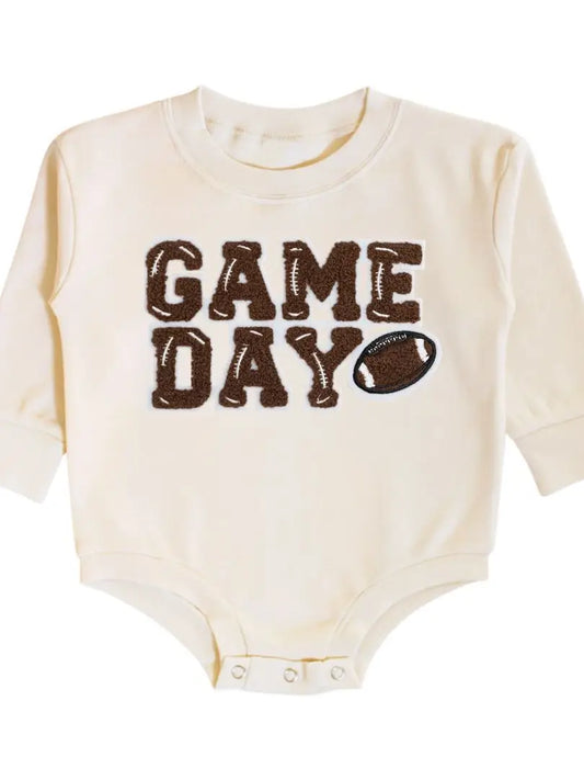 Game Day Patch Long Sleeve Romper