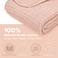 Muslin Cotton Blanket- Lace Pink