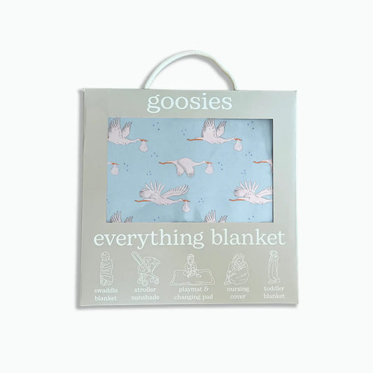 Blue Boy Stork Everything Blanket