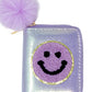 Purple Shiny Happy Face Smile Wallet