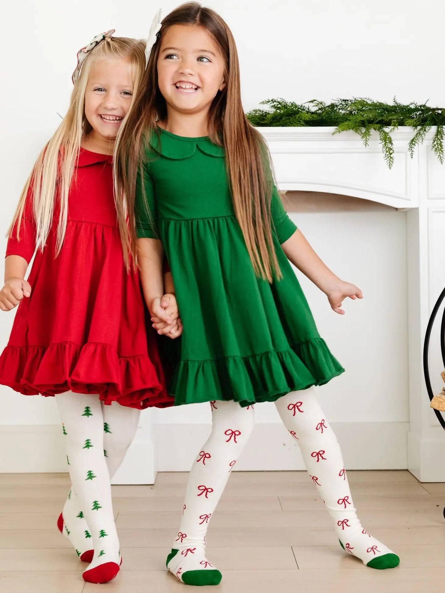 Christmas Tree Knit Tights