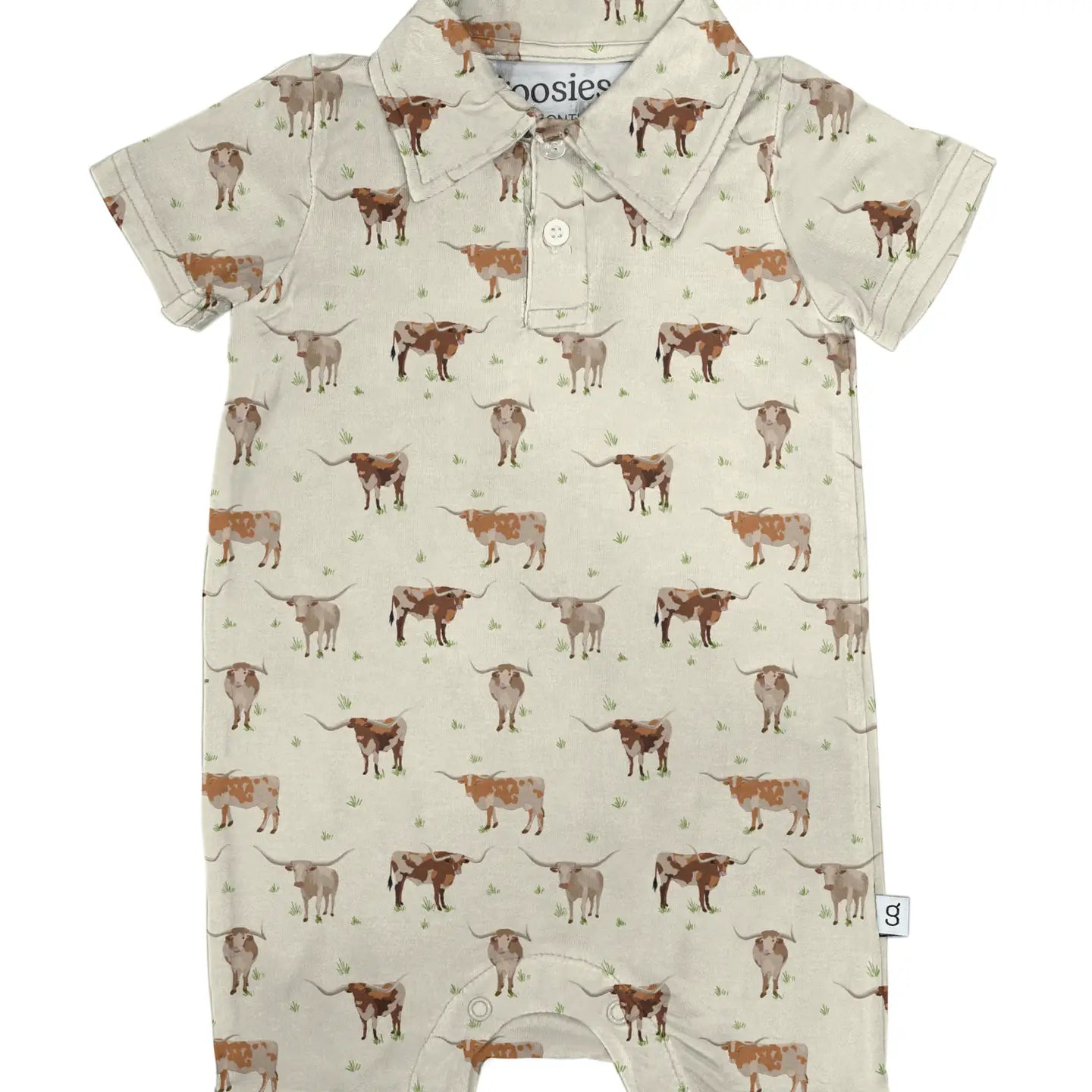 Longhorns Ss Polo Romper