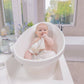 Organic Bamboo Baby Washcloths by Comfy Cubs: Blush Trim