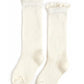Ivory Fancy Lace Top Knee High Socks