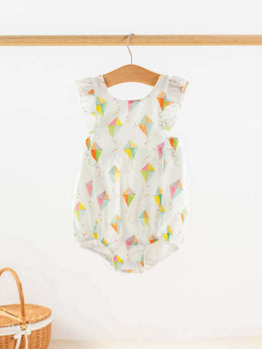 Reach For the Sky Organic Muslin Bubble Romper