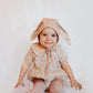 Allie Olive Floral Cotton Romper w/Headbow