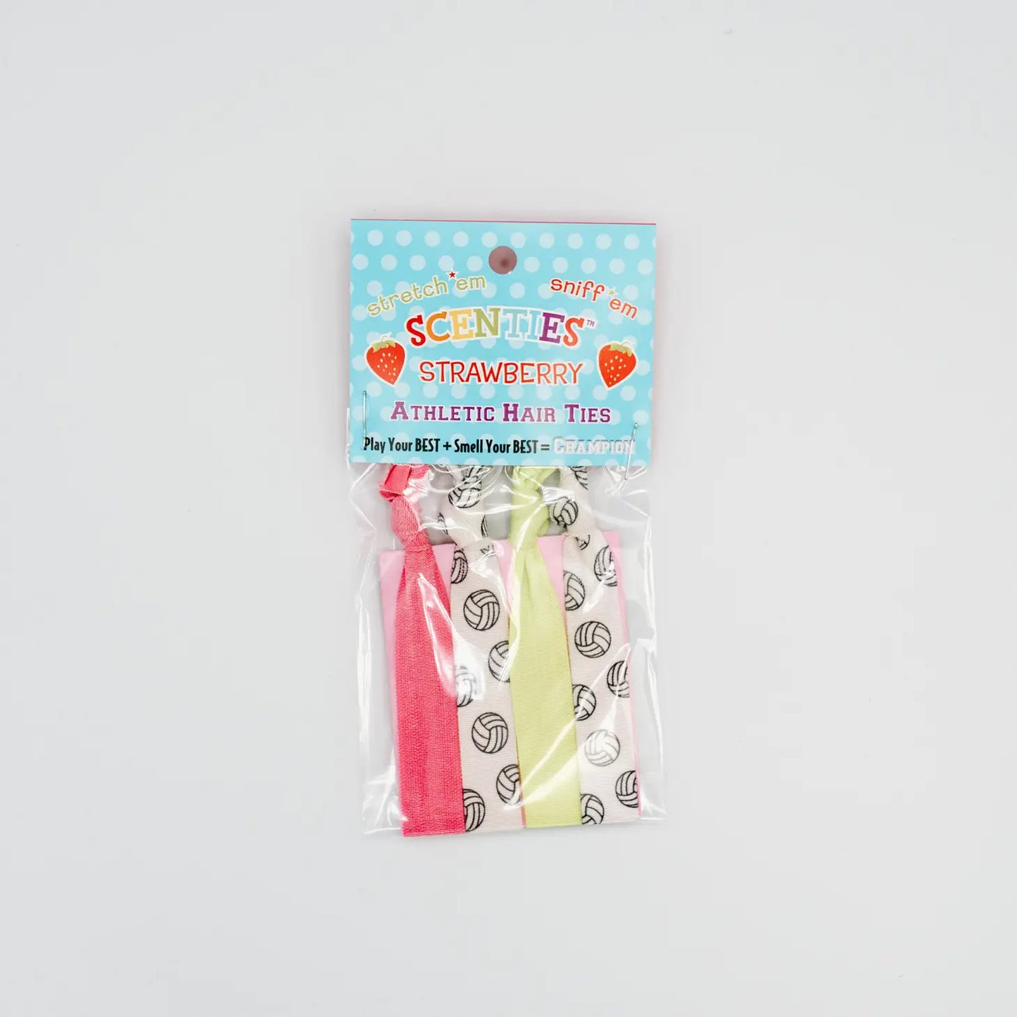 Volleyball Athletic Hair Ties Strawberry Scented