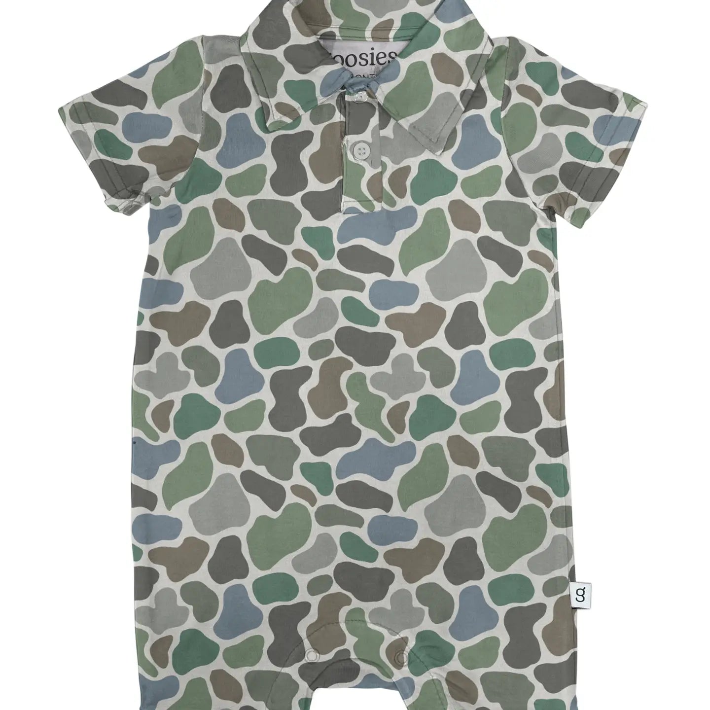 Pebble Camo Ss Polo Romper