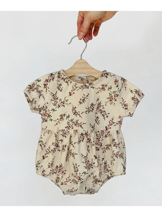 Anessa Floral Bubble Romper w/ Headbow