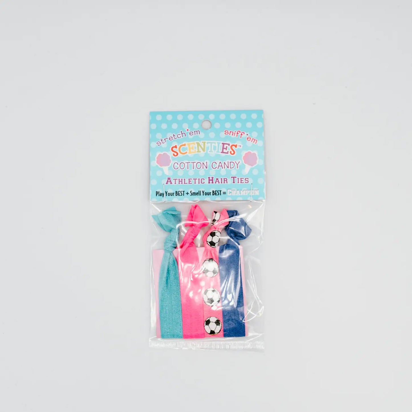 Soccer Athletic Hair Ties Cotton Candy Scented