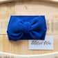 Electric Blue- Waffle Knit Bow Headwrap