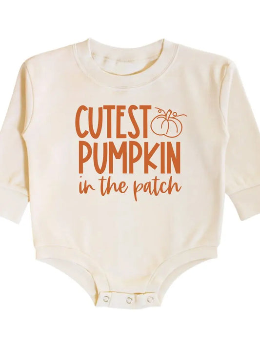 Cutest Pumpkin in the Patch Long Sleeve Romper