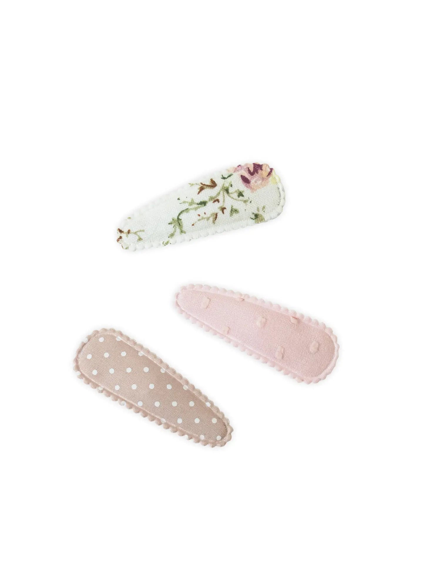 Kendi Baby Hair Clips 3 Pack - Pink Polka