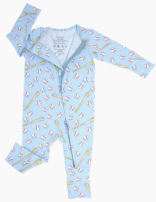 Convertible Romper - Little Slugger Blue