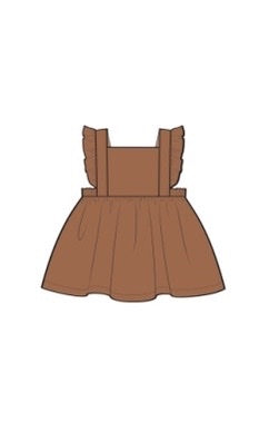 Amber Brown Pinafore Dress