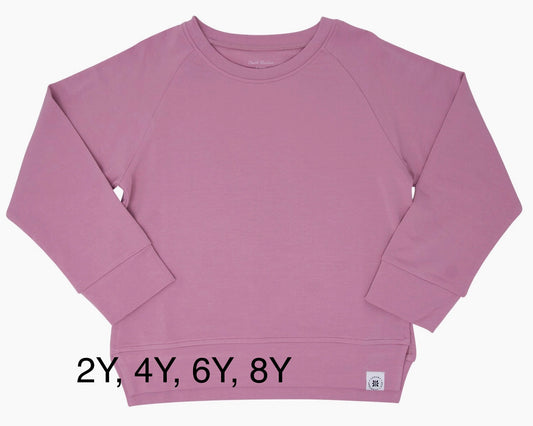 Crew Neck Sweater - Lotus Pink French Terry