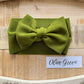 Olive Green- Waffle Knit Bow Headwrap