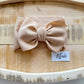 Khaki-Waffle Knit Bow Headwrap