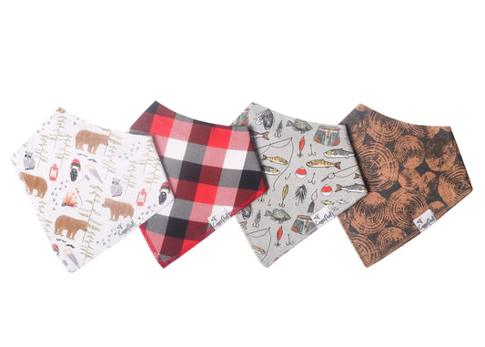 Lumberjack Baby Bandana Bib Set (4-pack)