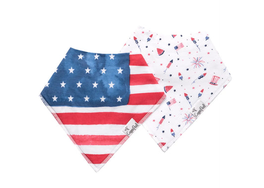 Patriot Baby Bandana Bib Set (2-pack)