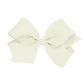 Antique White Classic Grosgrain Hair Bow