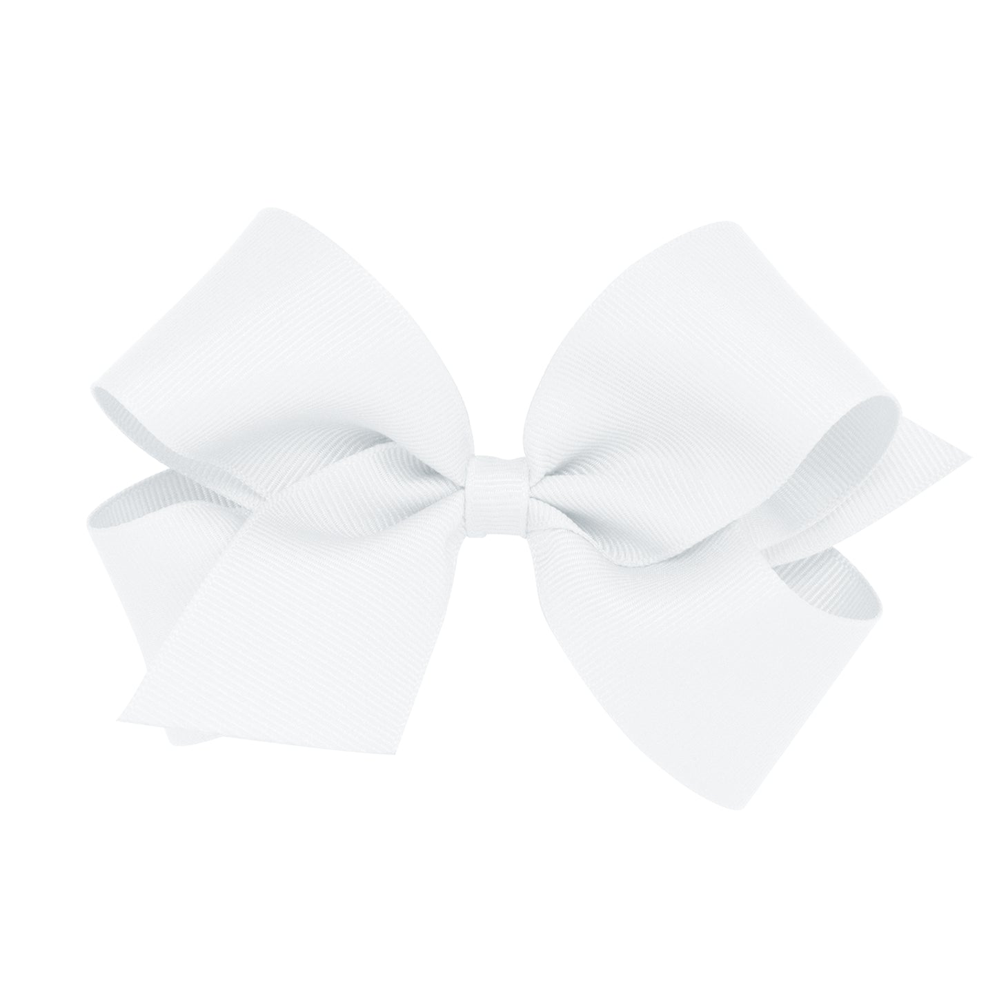 White Classic Grosgrain Hair Bow